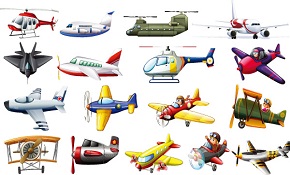 Air traffic tools design vector set Air traffic tools design vector set